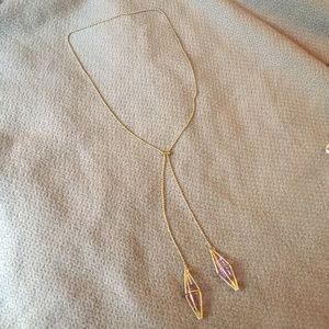 Adjustable crystal cage necklace